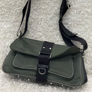 Christian Dior Stylish Embellished Satin Pochette Handle Bag